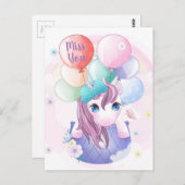 Miss dich postkarte (Vorne/Hinten)