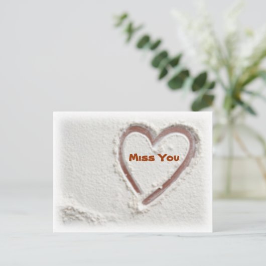 Miss dich postkarte (Stehend Vorderseite)
