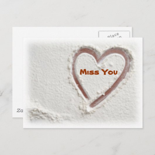 Miss dich postkarte (Vorne/Hinten)