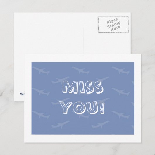 Miss dich postkarte (Vorne/Hinten)