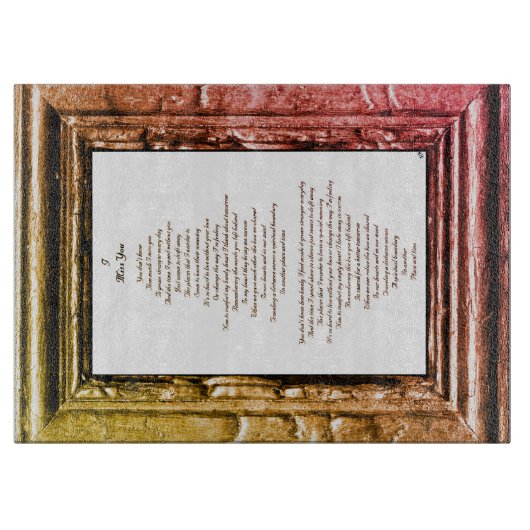 Miss dich schneidebrett (Vorderseite)