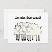 Miss dich (Wortspiel) Postkarte (Vorne/Hinten)