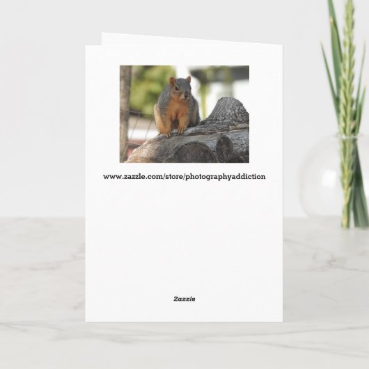 Miss dir meinen netten Freund! Funny Squirrel Pub Karte (Rückseite)