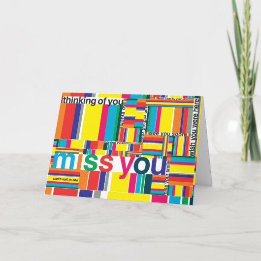 Miss Dir Vermisste Personenkarte Feiertagskarte (Vorderseite)