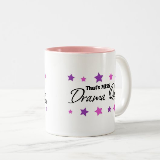 Miss Drama Queen für dich Zweifarbige Tasse (VorderseiteRechts)