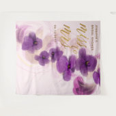 Miss Elegant Lila Orchid Bridal Hintergrund Wandteppich (Vorderseite (Horizontal))