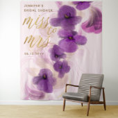 Miss Elegant Lila Orchid Bridal Hintergrund Wandteppich (Beispiel)