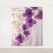 Miss Elegant Lila Orchid Bridal Hintergrund Wandteppich (Vorderseite)