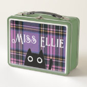 Miss Ellie und Cat Lila Kariert/Green Lunchbox (Vorderseite)