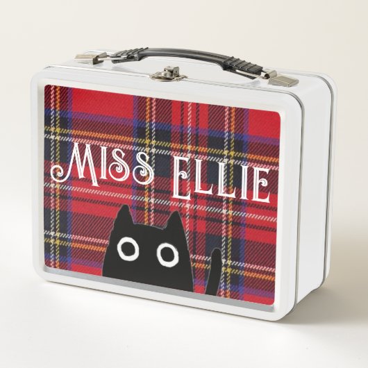 Miss Ellie und Cat White Lunchbox (Vorderseite)
