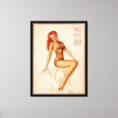 Miss Februar Varga Girl 1946 Button-up-Kalender Leinwanddruck (Vorderseite)