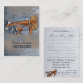 Miss Fitness II - Business-, Zeitplan-Karte Visitenkarte (Vorne/Hinten)