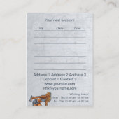 Miss Fitness II - Business-, Zeitplan-Karte Visitenkarte (Rückseite)