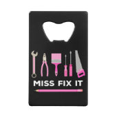 Miss Fix es handy Women DIY Geldbeutel Flaschenöffner (Rückseite)