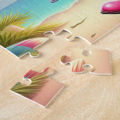 Miss Flamingo am Strand Puzzle (Seite)