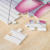 Miss Flamingo hat einen Bubble Bath Puzzle (Seite)