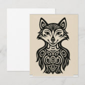 Miss Furry RSVP Karte (Vorne/Hinten)