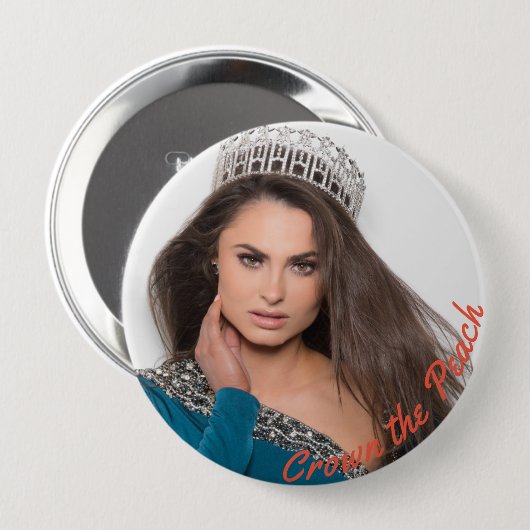 Miss Ga USA - Kronen des Peach Button (Vorne & Hinten)