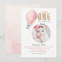 Miss Girl's Geburtstag Danke, dass ihr Foto-Card