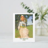 Miss Halloween 2025/Strohfrau/Party einladen Einladungspostkarte (Stehend Vorderseite)