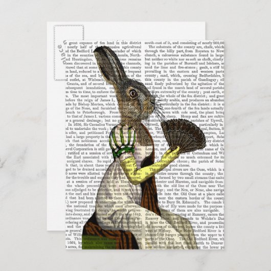 Miss Hare Postkarte (Vorne/Hinten)