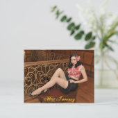 Miss Januar-Postkarte Postkarte (Stehend Vorderseite)
