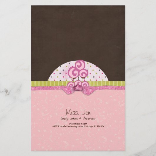 Miss. Jen Basket Candy Bar Wrappers Briefpapier (Vorderseite)