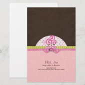 Miss. Jen Basket Candy Bar Wrappers Briefpapier (Vorne/Hinten)