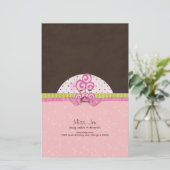 Miss. Jen Basket Candy Bar Wrappers Briefpapier (Stehend Vorderseite)