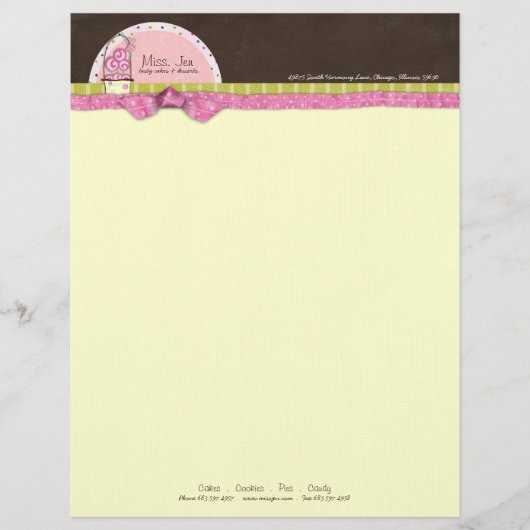 Miss. Jen Basket Letterhead Briefbogen (Vorderseite)