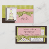 Miss. Jen Cake Business Cards Visitenkarte (Vorne/Hinten)
