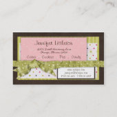 Miss. Jen Cake Business Cards Visitenkarte (Rückseite)