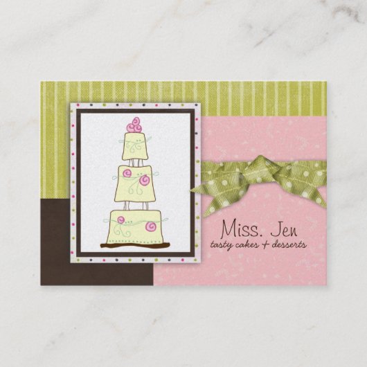 Miss. Jen Cake Chubby Business Cards Visitenkarte (Vorderseite)