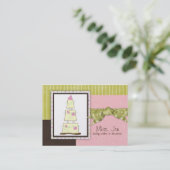 Miss. Jen Cake Chubby Business Cards Visitenkarte (Stehend Vorderseite)