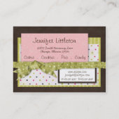 Miss. Jen Cake Chubby Business Cards Visitenkarte (Rückseite)