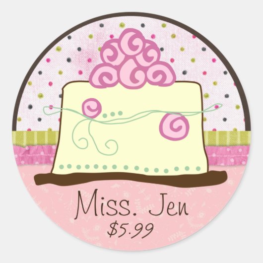 Miss. Jen Cake Small Merchandise Labels / Stickers (Vorderseite)