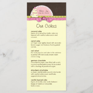 Miss. Jen Menu Rack Cards Menükarte