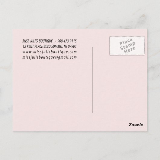 Miss Juli Post Postkarte (Rückseite)