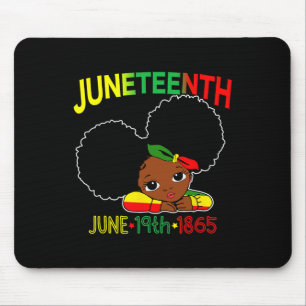 Miss Juneteenth Celebrate 19. 1865 June Black Gir Mousepad