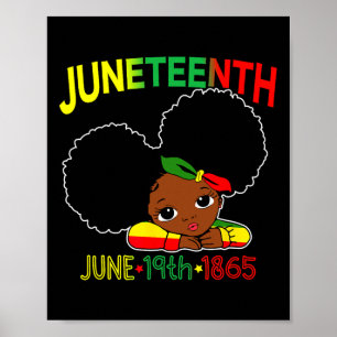 Miss Juneteenth Celebrate 19. 1865 June Black Gir Poster