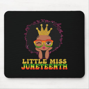 Miss Juneteenth Celebrate 19. Juni Black Girl Kid Mousepad