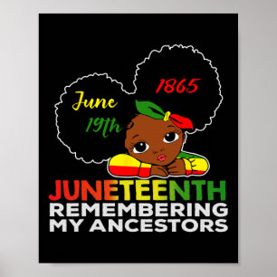 Miss Juneteenth Erinnern an meine Vorfahren Schwar Poster