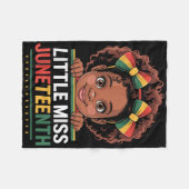 Miss Juneteenth Freedom Black American African Gir Fleecedecke (Vorderseite (Horizontal))