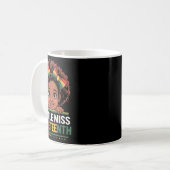 Miss Juneteenth Freedom Black American African Gir Kaffeetasse (Vorderseite Links)