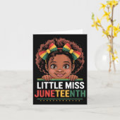 Miss Juneteenth Freedom Black American African Gir Karte (Gelbe Blume)