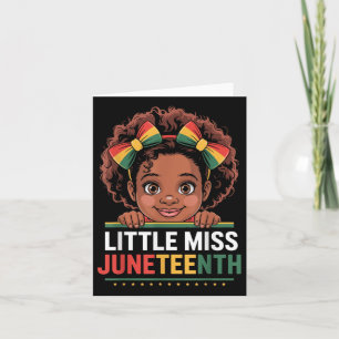 Miss Juneteenth Freedom Black American African Gir Karte