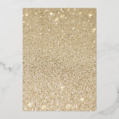 Miss Kinder Grad Gold Glitzer Tropfen Magazine Cov Folieneinladung (Rückseite)