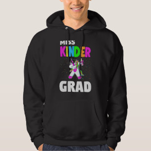 Miss Kinder Grad Kindergarten Abschluss Unicorn Hoodie