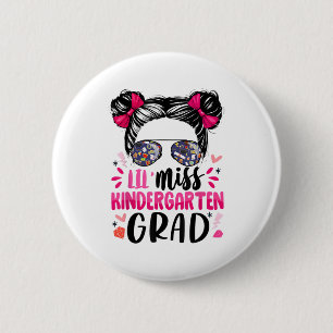 Miss Kindergarten Grad Abschluss Graduated Girls Button