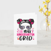 Miss Kindergarten Grad Abschluss Graduated Girls Karte (Gelbe Blume)